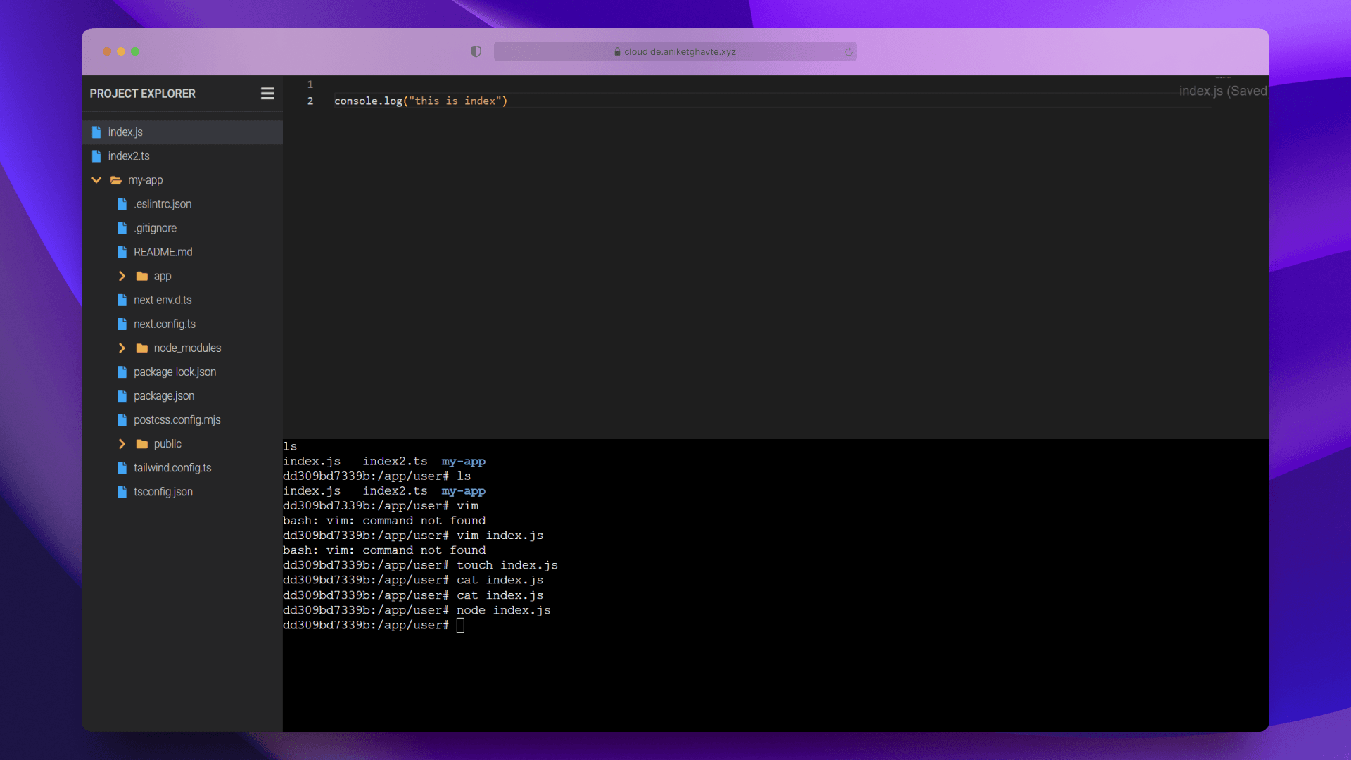 WEB-BASED IDE FOR PROGRAMMING
